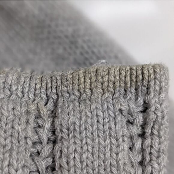 Women's "Mix It" Brand Cotton Open Heather Grey Cardigan Sweater - Picture 9 of 13